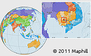 Political Location Map of Tuk Phos, within the entire country
