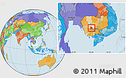 Political Location Map of Tuk Phos, highlighted parent region