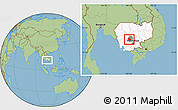 Savanna Style Location Map of Tuk Phos, highlighted country, highlighted parent region