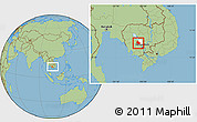 Savanna Style Location Map of Tuk Phos, highlighted parent region, within the entire country