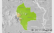 Physical Map of Tuk Phos, lighten, desaturated