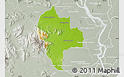 Physical Map of Tuk Phos, lighten, semi-desaturated