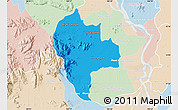 Political Map of Tuk Phos, lighten