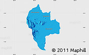Political Map of Tuk Phos, single color outside