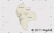 Shaded Relief Map of Tuk Phos, cropped outside