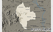 Shaded Relief Map of Tuk Phos, darken