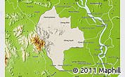 Shaded Relief Map of Tuk Phos, physical outside