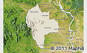 Shaded Relief Map of Tuk Phos, satellite outside