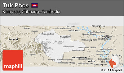 Classic Style Panoramic Map of Tuk Phos