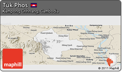 Classic Style Panoramic Map of Tuk Phos
