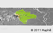 Physical Panoramic Map of Tuk Phos, desaturated