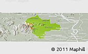 Physical Panoramic Map of Tuk Phos, lighten, semi-desaturated