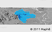 Political Panoramic Map of Tuk Phos, desaturated