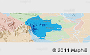 Political Panoramic Map of Tuk Phos, lighten