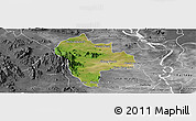 Satellite Panoramic Map of Tuk Phos, desaturated