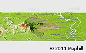 Satellite Panoramic Map of Tuk Phos, physical outside