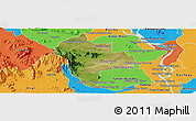 Satellite Panoramic Map of Tuk Phos, political outside