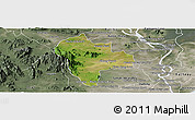 Satellite Panoramic Map of Tuk Phos, semi-desaturated