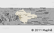 Shaded Relief Panoramic Map of Tuk Phos, darken, desaturated