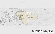 Shaded Relief Panoramic Map of Tuk Phos, lighten, desaturated