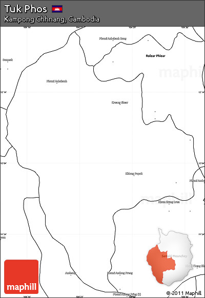 Blank Simple Map of Tuk Phos