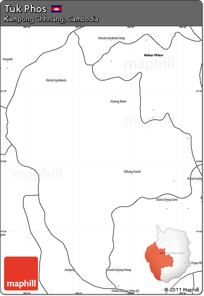 Blank Simple Map of Tuk Phos