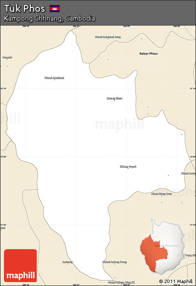 Classic Style Simple Map of Tuk Phos