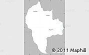 Gray Simple Map of Tuk Phos, single color outside