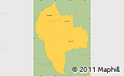 Savanna Style Simple Map of Tuk Phos, single color outside