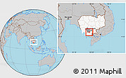 Gray Location Map of Baset, highlighted country, highlighted parent region, within the entire country
