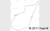 Blank Simple Map of Oudong, cropped outside