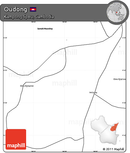 Blank Simple Map of Oudong