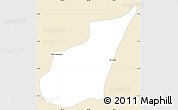 Classic Style Simple Map of Oudong, single color outside