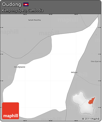 Gray Simple Map of Oudong
