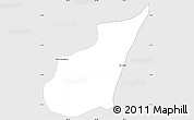 Silver Style Simple Map of Oudong, single color outside