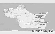 Gray Panoramic Map of Kampong Speu, single color outside