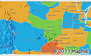 Political 3D Map of Samrong Tong