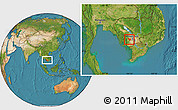 Satellite Location Map of Samrong Tong