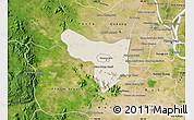Shaded Relief Map of Samrong Tong, satellite outside