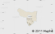 Shaded Relief Map of Samrong Tong, single color outside