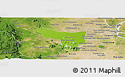 Physical Panoramic Map of Samrong Tong, satellite outside