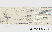 Shaded Relief Panoramic Map of Samrong Tong