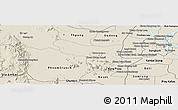 Shaded Relief Panoramic Map of Samrong Tong