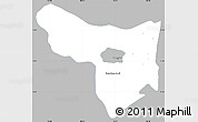 Gray Simple Map of Samrong Tong, single color outside