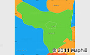 Political Simple Map of Samrong Tong