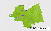 Physical 3D Map of Kampong Thom, cropped outside