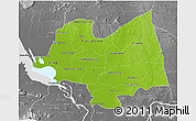 Physical 3D Map of Kampong Thom, desaturated
