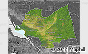 Satellite 3D Map of Kampong Thom, desaturated