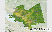 Satellite 3D Map of Kampong Thom, lighten