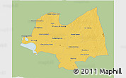 Savanna Style 3D Map of Kampong Thom, single color outside